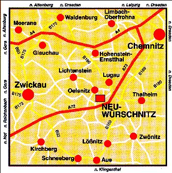 in Sachsen, zwischen Chemnitz und Zwickau